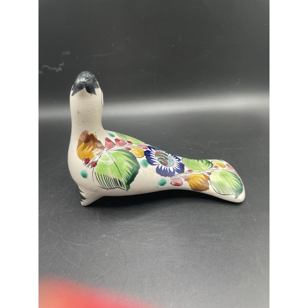 Vtg Hand painted Tonala Signed Pottery Bird folk art - Picture 5 of 10